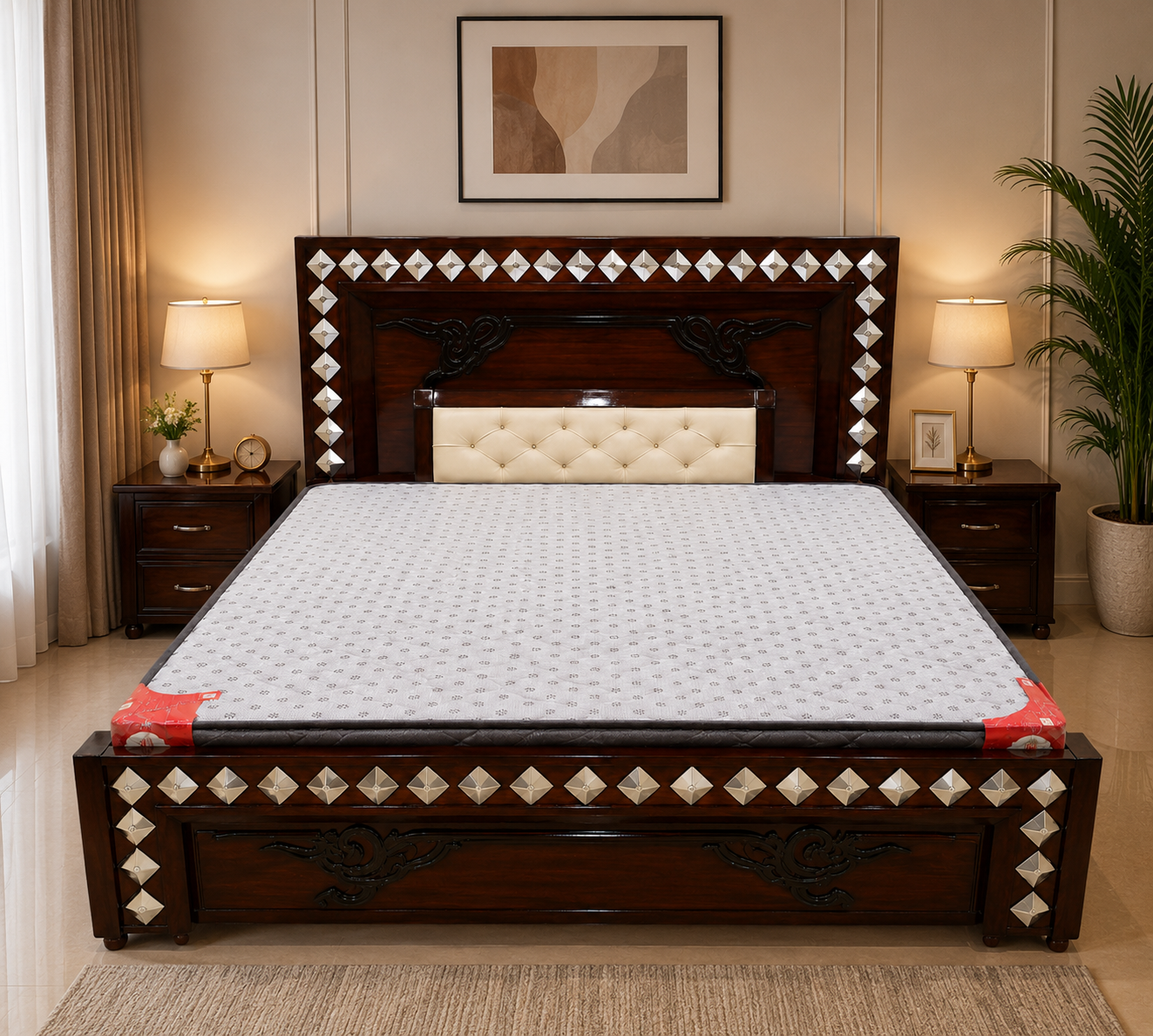 Stylish Queen Bed for Bedroom